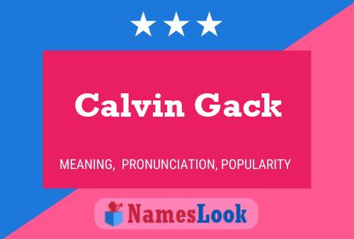 Calvin Gack Naam Poster