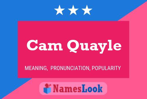 Cam Quayle Naam Poster