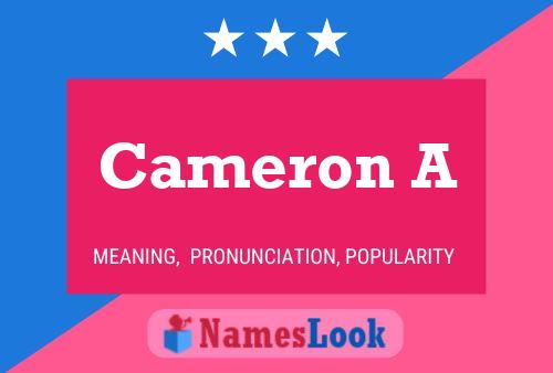 Cameron A Naam Poster