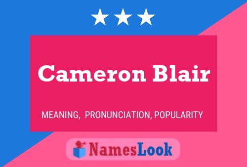 Cameron Blair Naam Poster