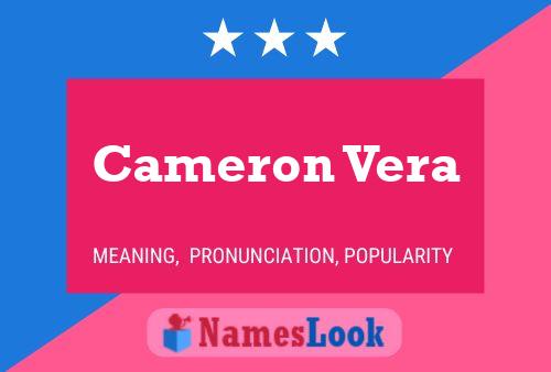 Cameron Vera Naam Poster