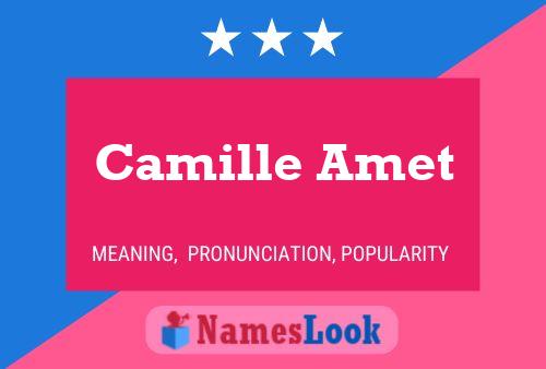 Camille Amet Naam Poster