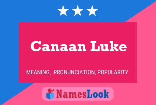 Canaan Luke Naam Poster