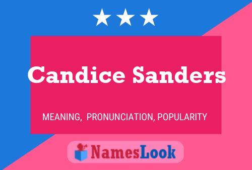 Candice Sanders Naam Poster