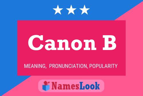 Canon B Naam Poster