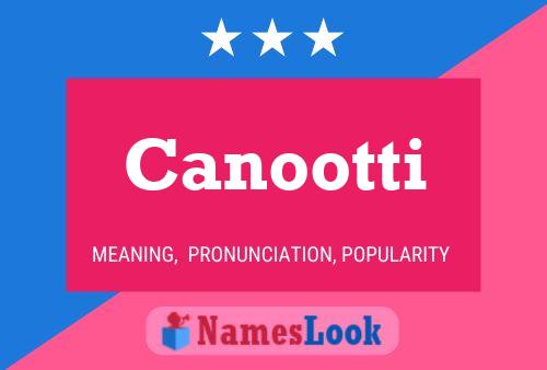 Canootti Naam Poster