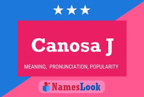 Canosa J Naam Poster