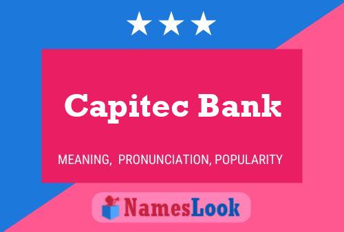 Capitec Bank Naam Poster