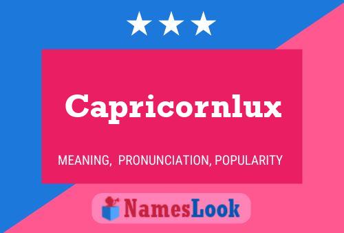 Capricornlux Naam Poster