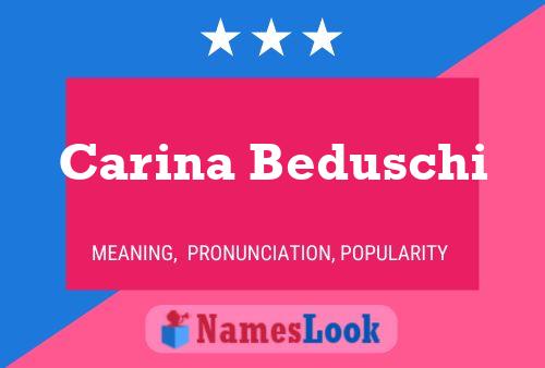 Carina Beduschi Naam Poster