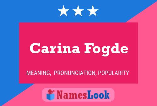 Carina Fogde Naam Poster