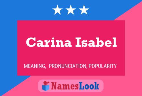 Carina Isabel Naam Poster