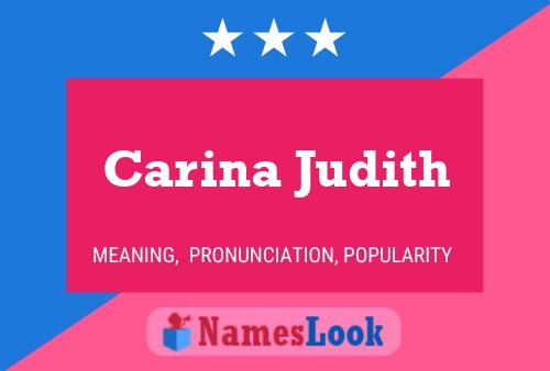 Carina Judith Naam Poster