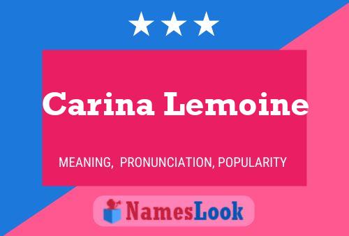 Carina Lemoine Naam Poster