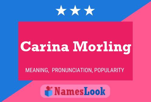 Carina Morling Naam Poster