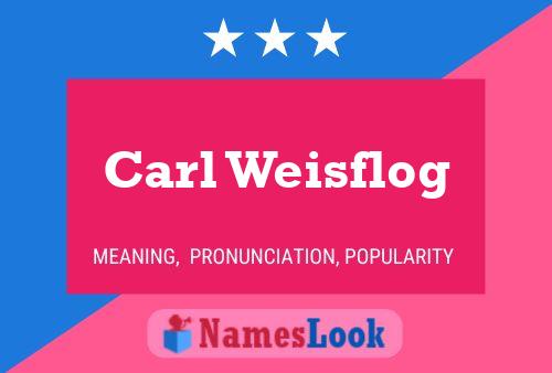 Carl Weisflog Naam Poster