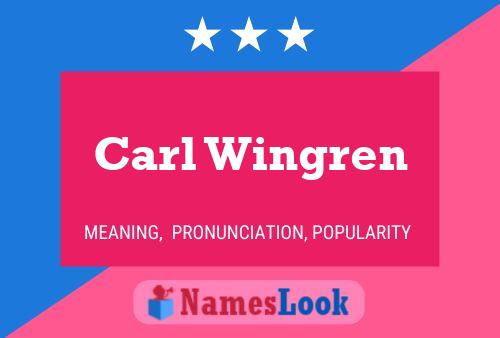 Carl Wingren Naam Poster