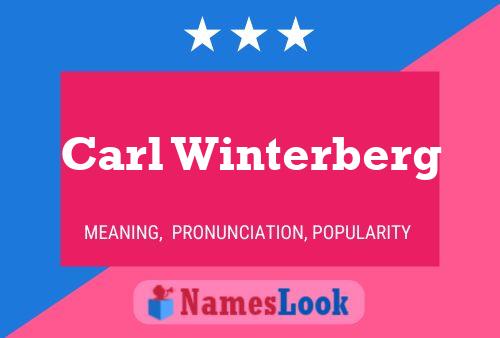 Carl Winterberg Naam Poster