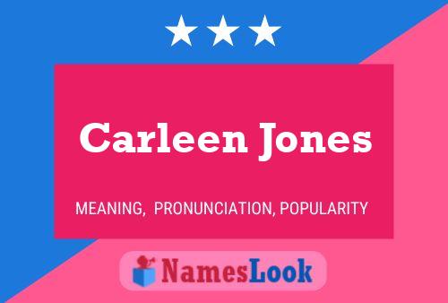 Carleen Jones Naam Poster