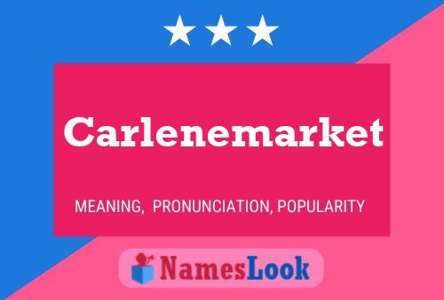 Carlenemarket Naam Poster