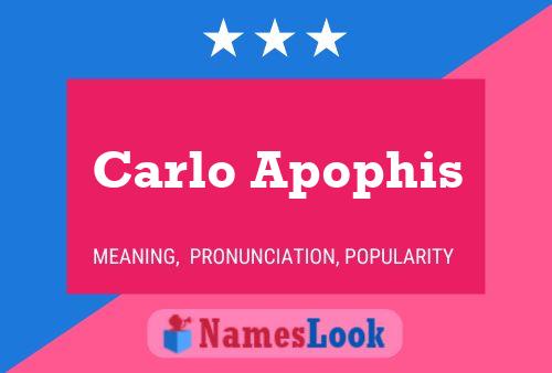 Carlo Apophis Naam Poster