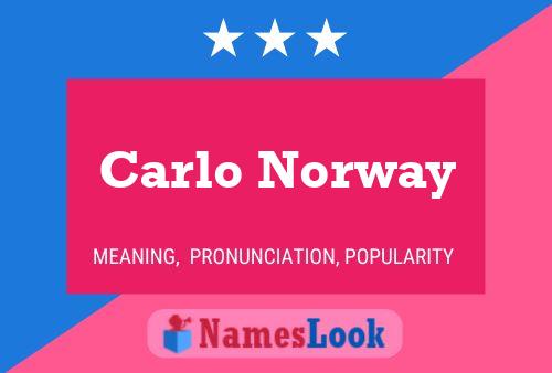 Carlo Norway Naam Poster