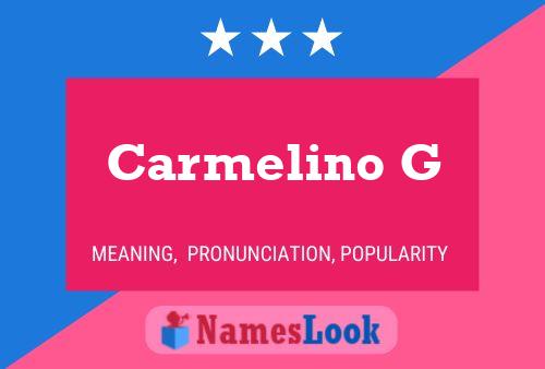 Carmelino G Naam Poster