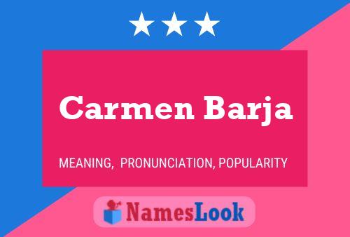 Carmen Barja Naam Poster