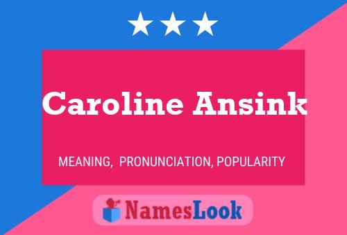 Caroline Ansink Naam Poster