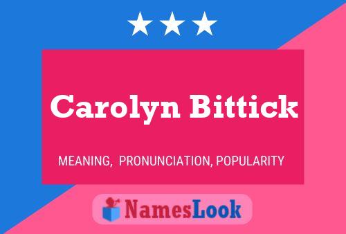 Carolyn Bittick Naam Poster