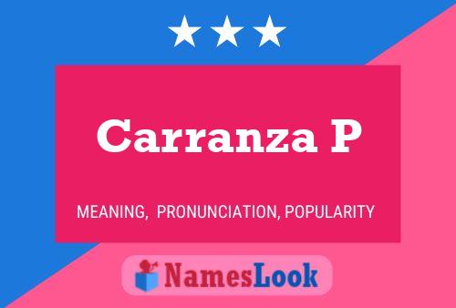 Carranza P Naam Poster