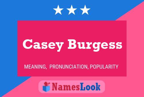 Casey Burgess Naam Poster