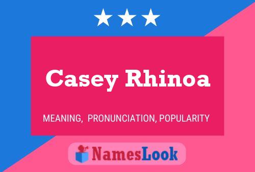 Casey Rhinoa Naam Poster