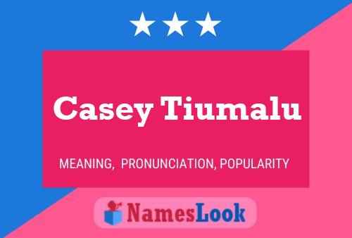 Casey Tiumalu Naam Poster