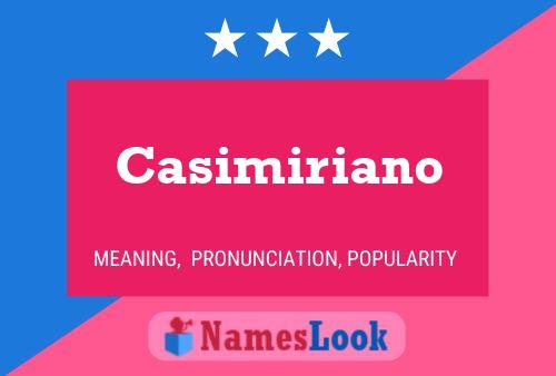 Casimiriano Naam Poster