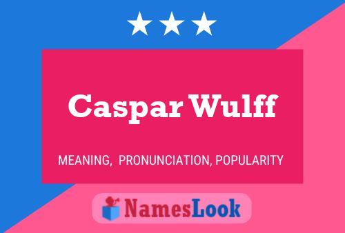 Caspar Wulff Naam Poster