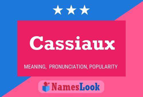 Cassiaux Naam Poster