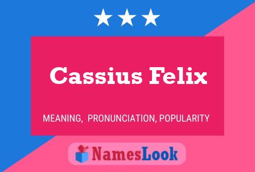 Cassius Felix Naam Poster