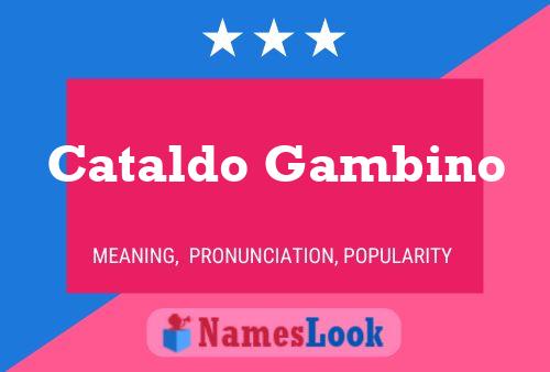 Cataldo Gambino Naam Poster