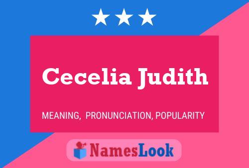 Cecelia Judith Naam Poster