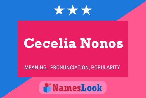 Cecelia Nonos Naam Poster