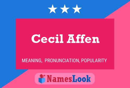 Cecil Affen Naam Poster