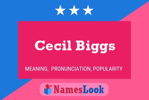 Cecil Biggs Naam Poster