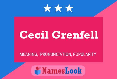 Cecil Grenfell Naam Poster