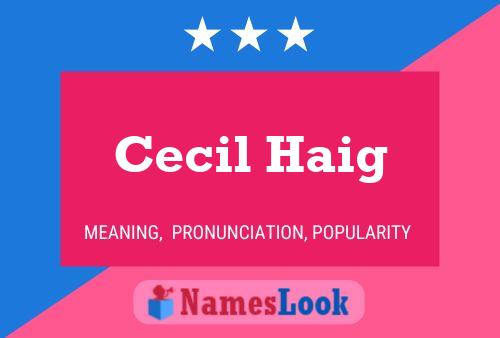 Cecil Haig Naam Poster