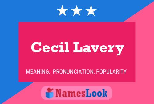 Cecil Lavery Naam Poster