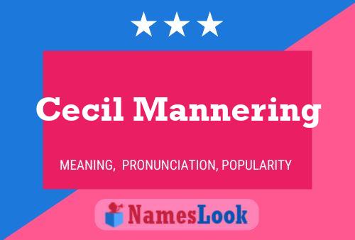 Cecil Mannering Naam Poster