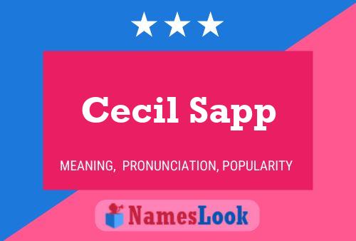 Cecil Sapp Naam Poster