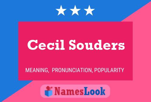 Cecil Souders Naam Poster