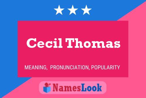 Cecil Thomas Naam Poster